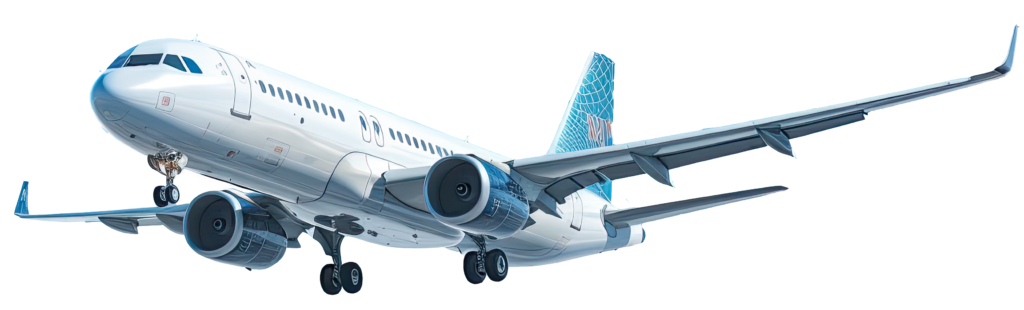 vecteezy a passenger plane is seen from below on a blue sky 27099622