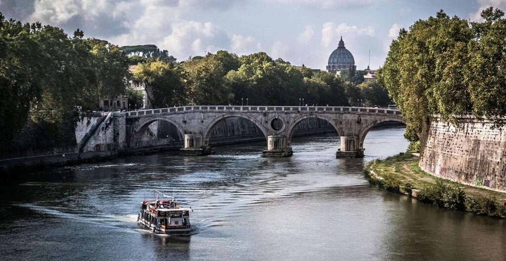 rome, bridge, view, italy, landmark, architecture, tiber, italian, europe, old, travel, city, rome, rome, rome, rome, rome, italy